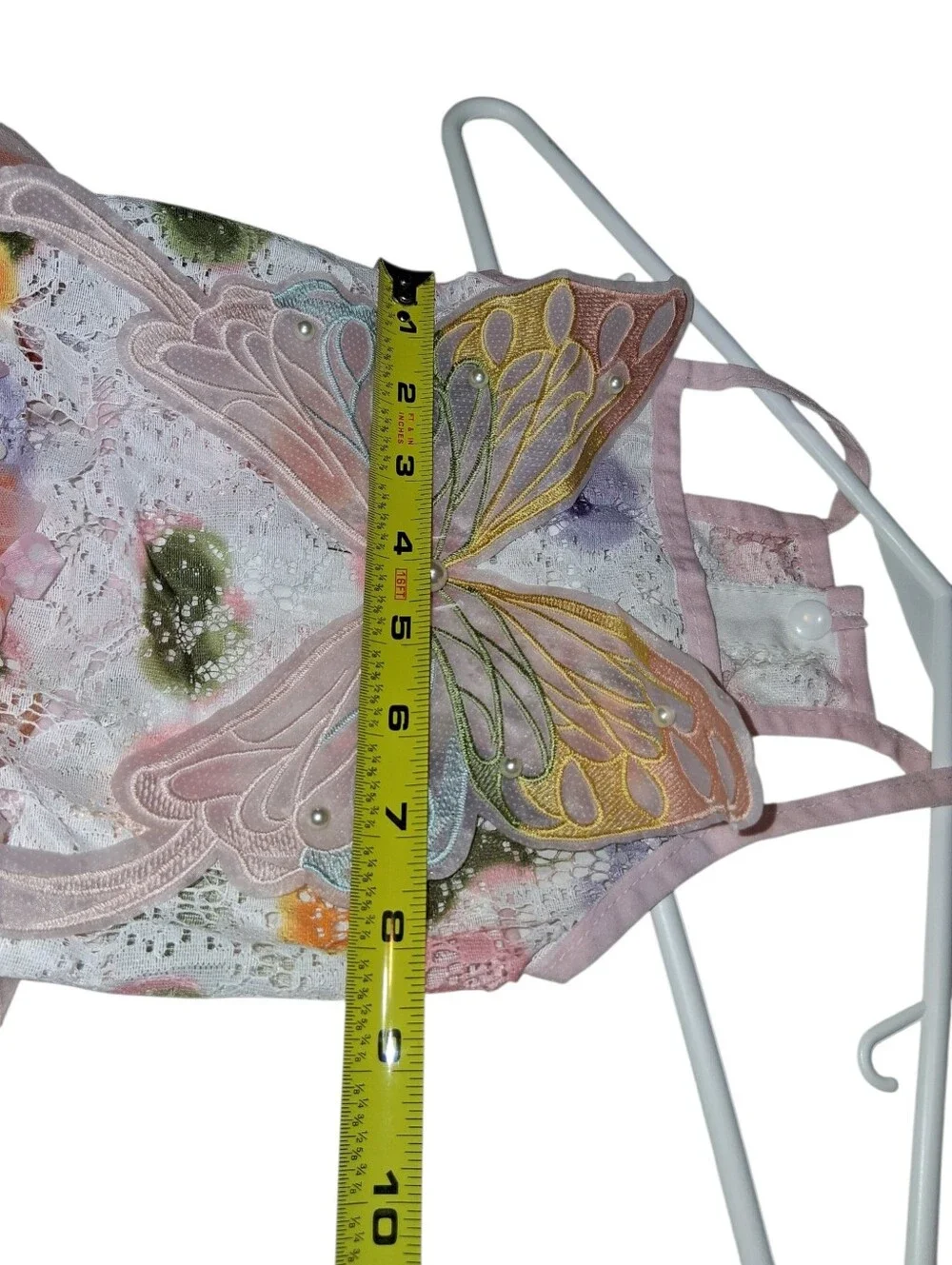 Pet Butterfly Fairy Tutu Dress Pastel Orange Pink Dog Cat Costume Apparel XL